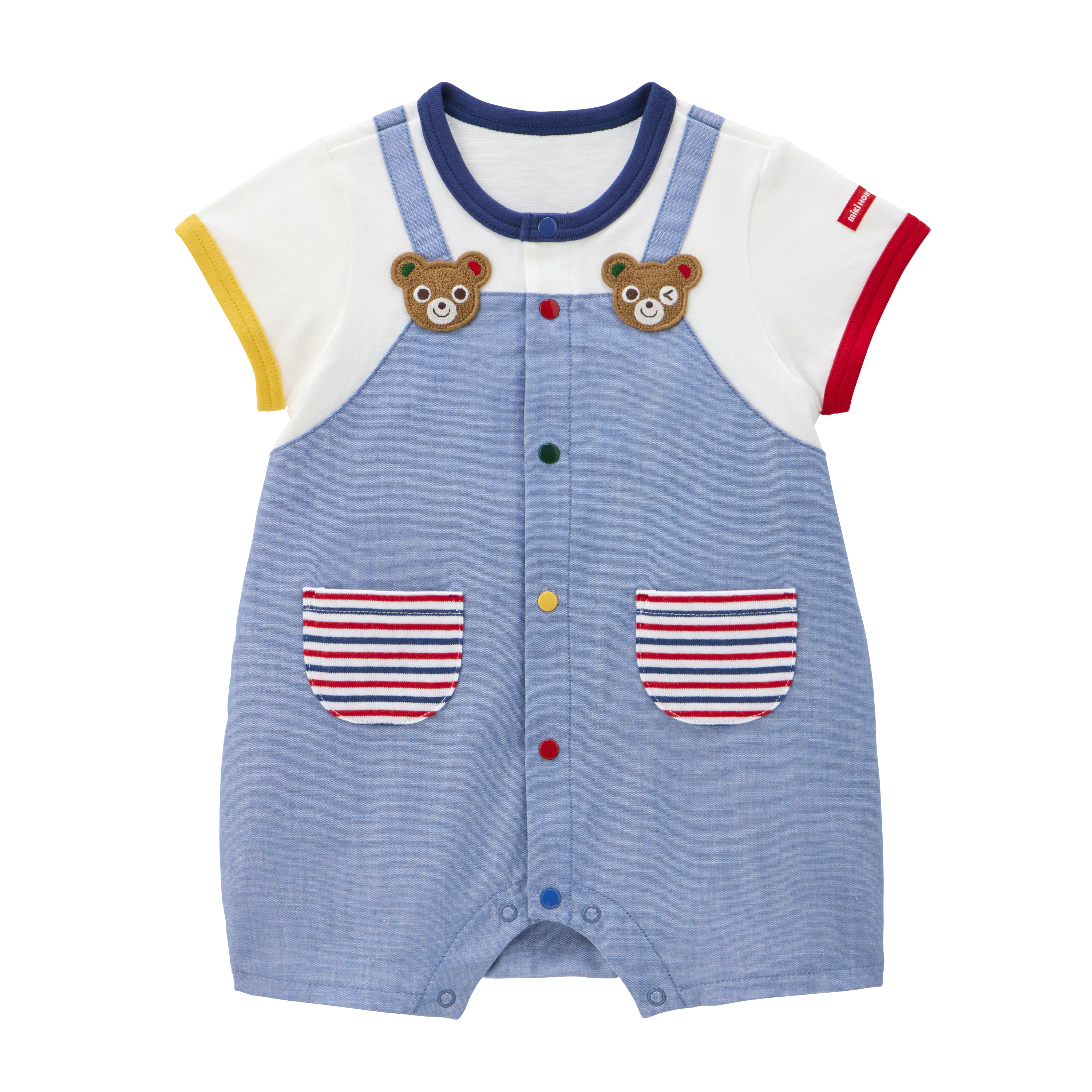 miki house普奇熊牛仔連體服