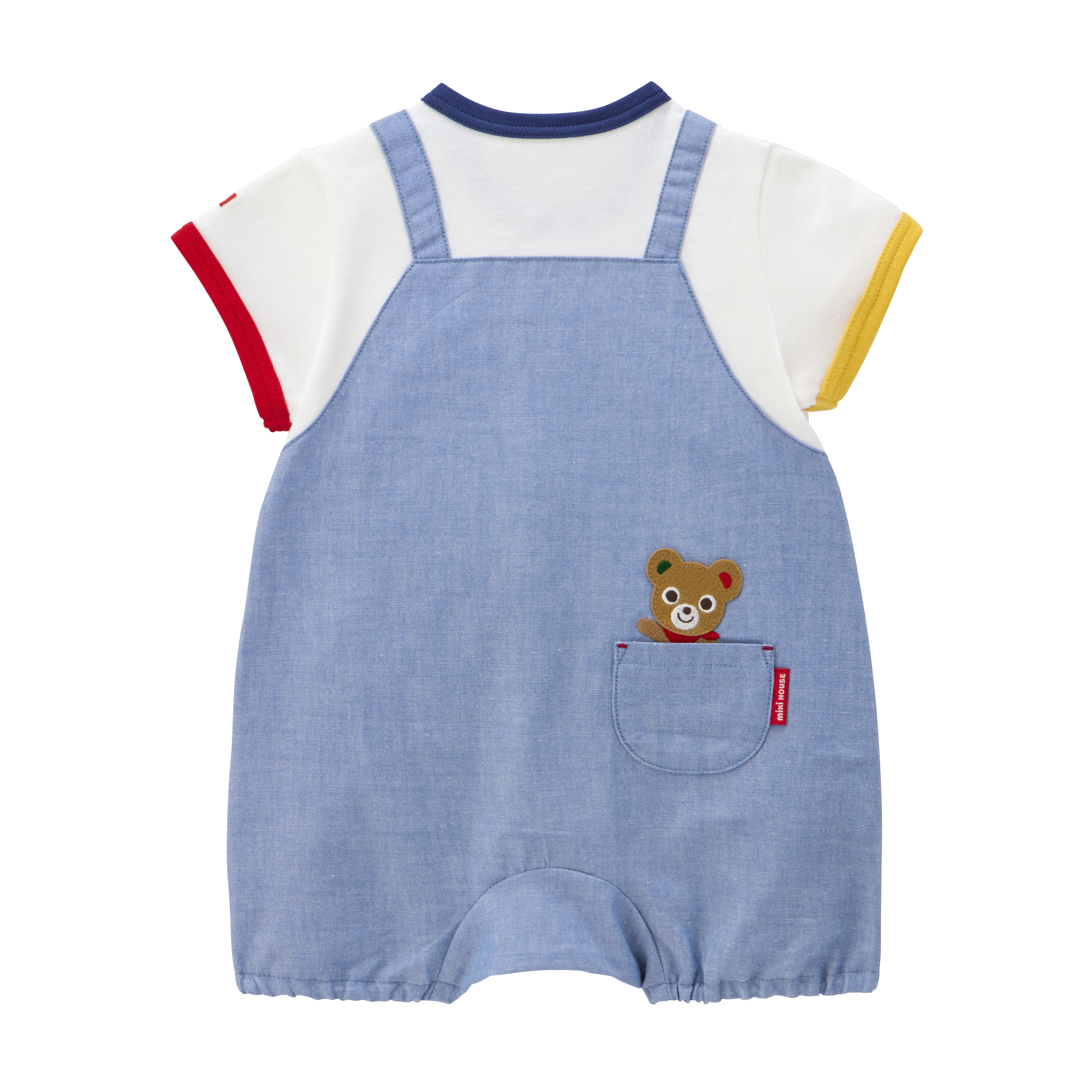 miki house普奇熊牛仔連體服