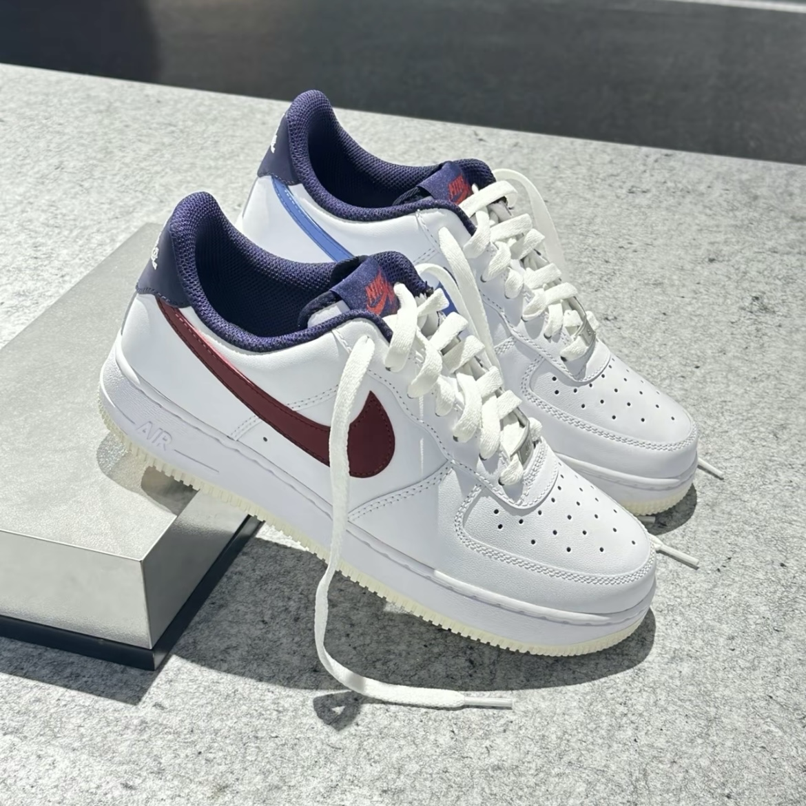 Nike Air Force 1 From Nike To You 紅藍鴛鴦 復古 草寫logo 皮革