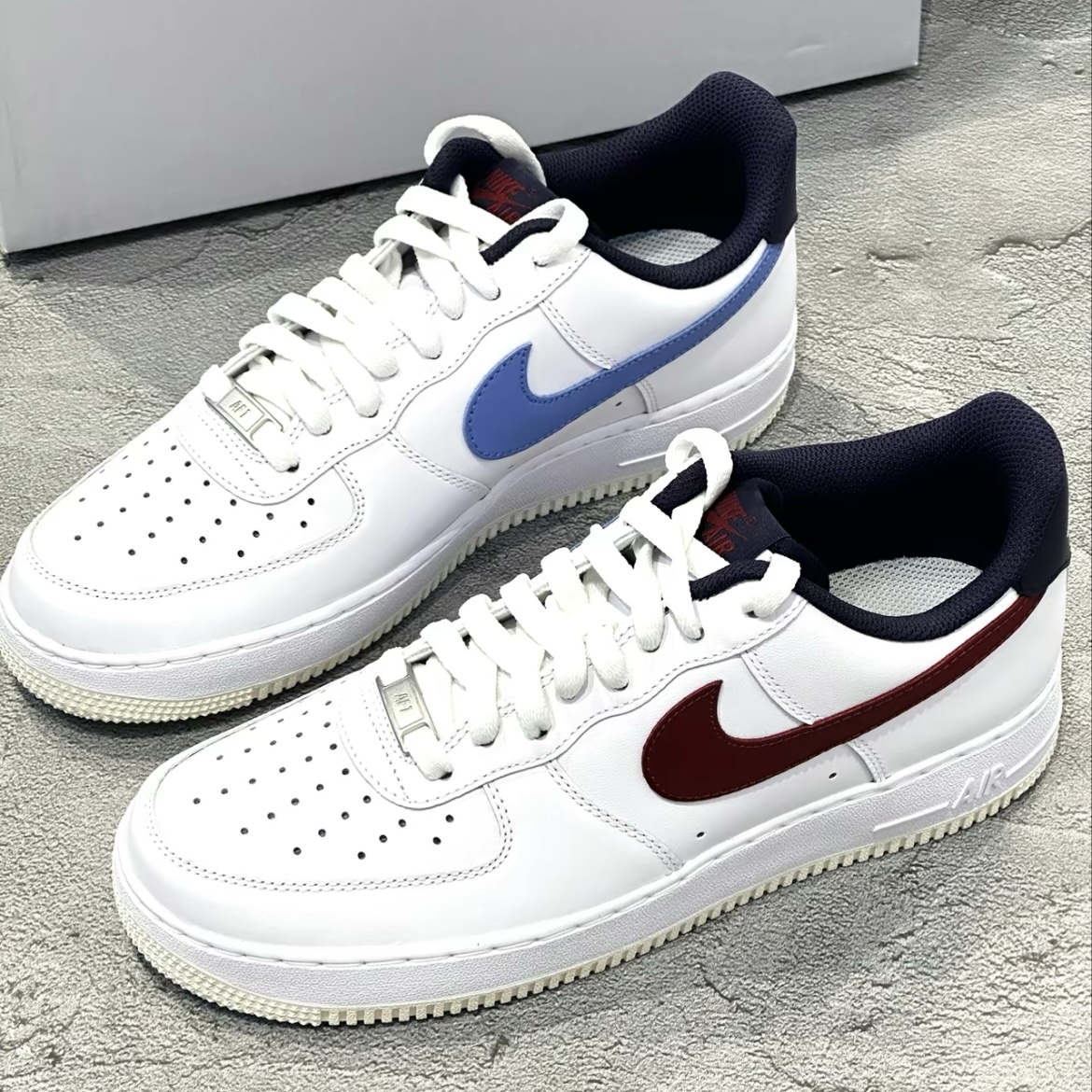 Nike Air Force 1 From Nike To You 紅藍鴛鴦 復古 草寫logo 皮革