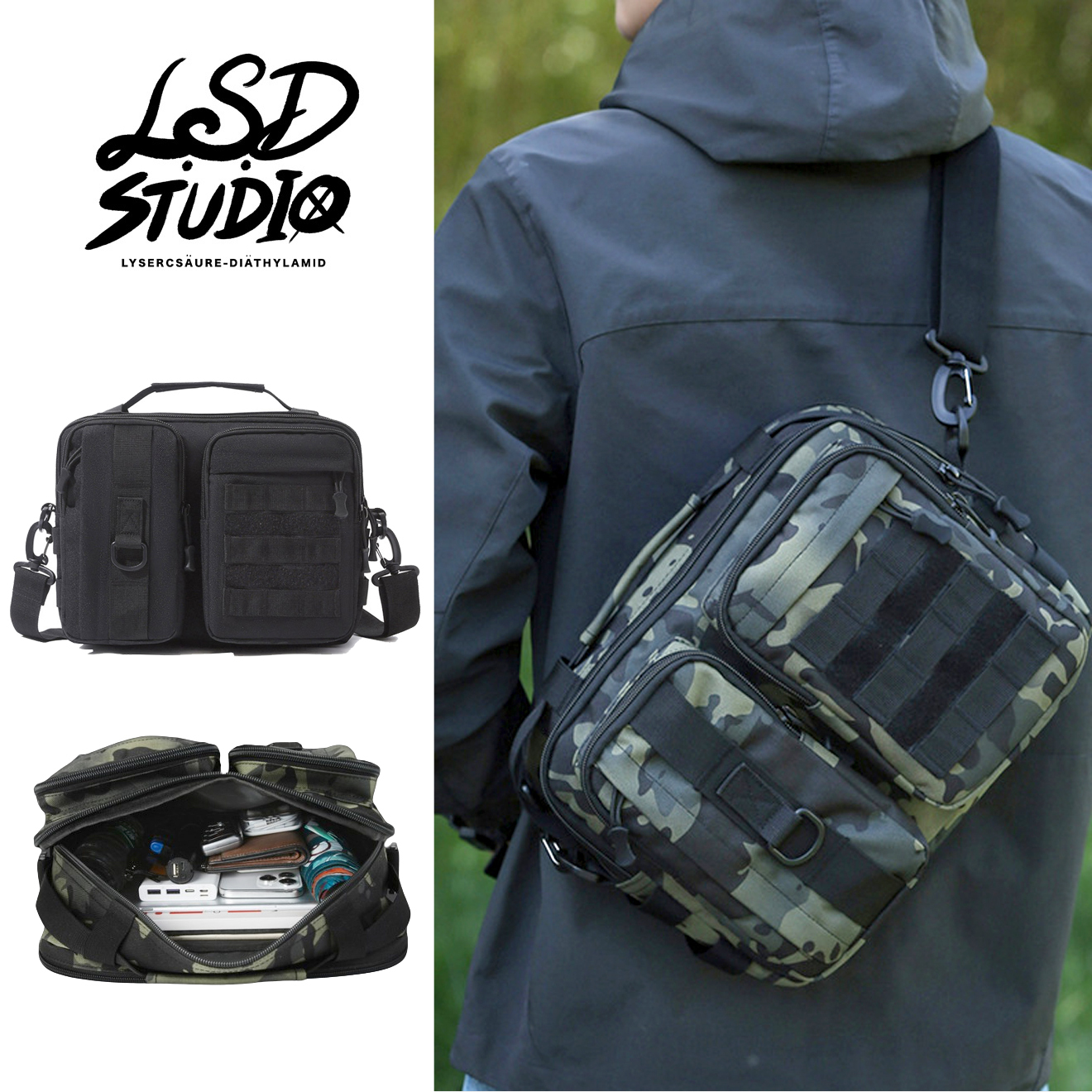 【BGYZD3】荒野獵豹機能單肩手提包