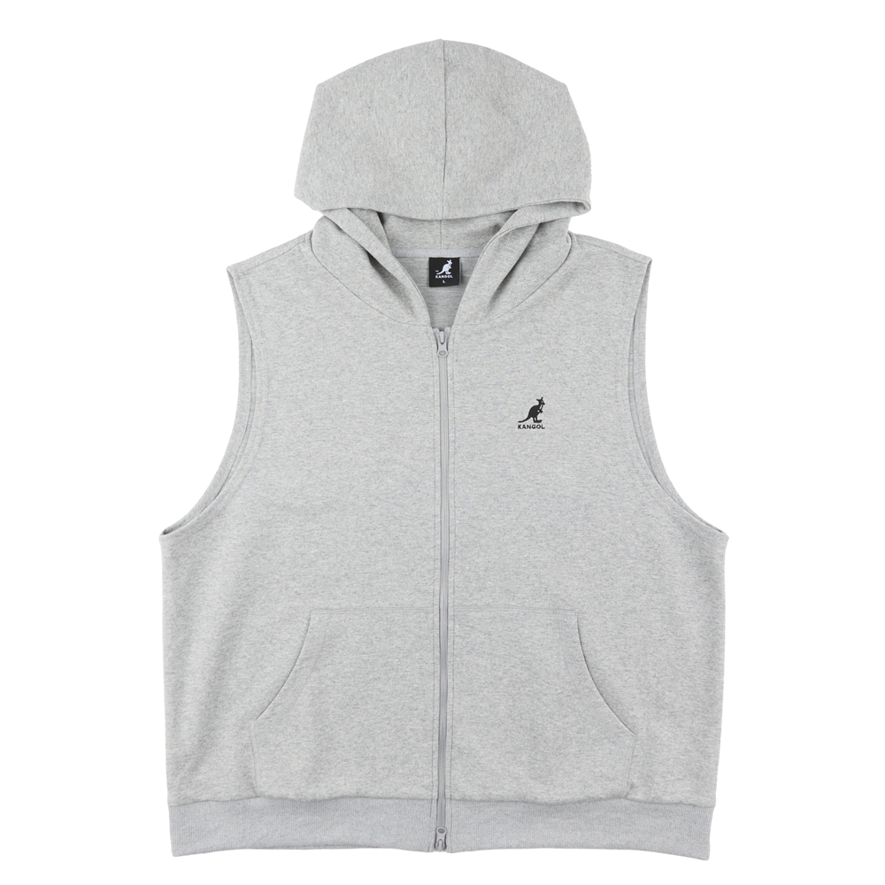 KANGOL 背心 黑 灰 深藍 小LOGO 連帽背心 中性 63551482-