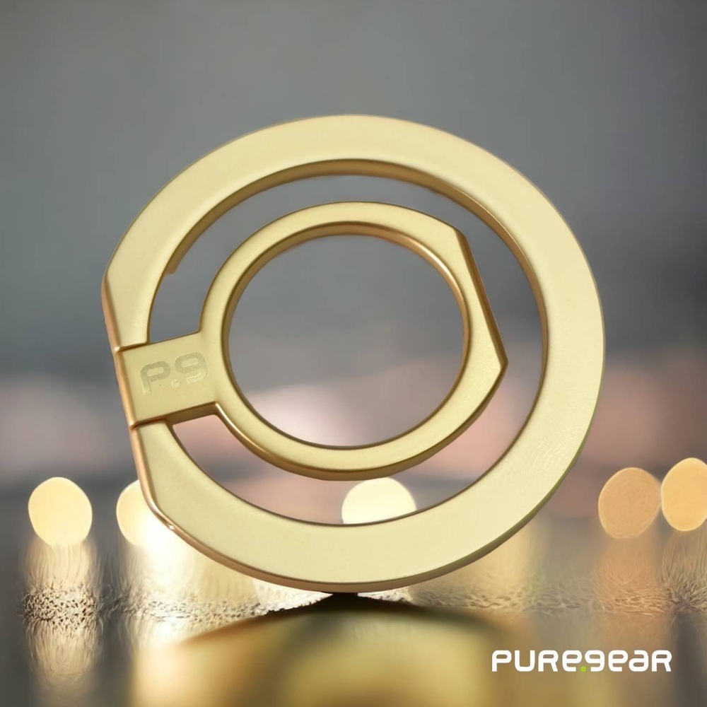 鋅合金磁吸指環支架(附磁圈貼片)/金