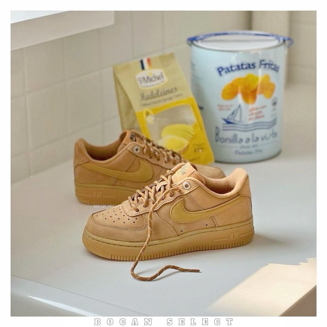 NIKE AIR FORCE 卡其 駝色 大地色 小麥色