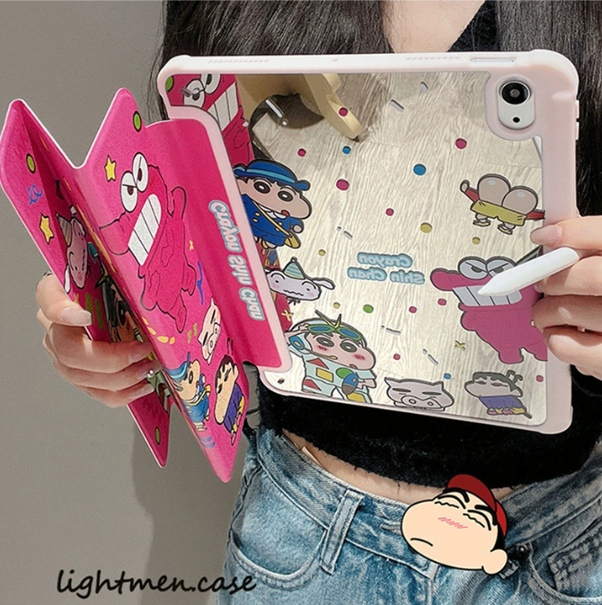 Pink crayon shin chan case