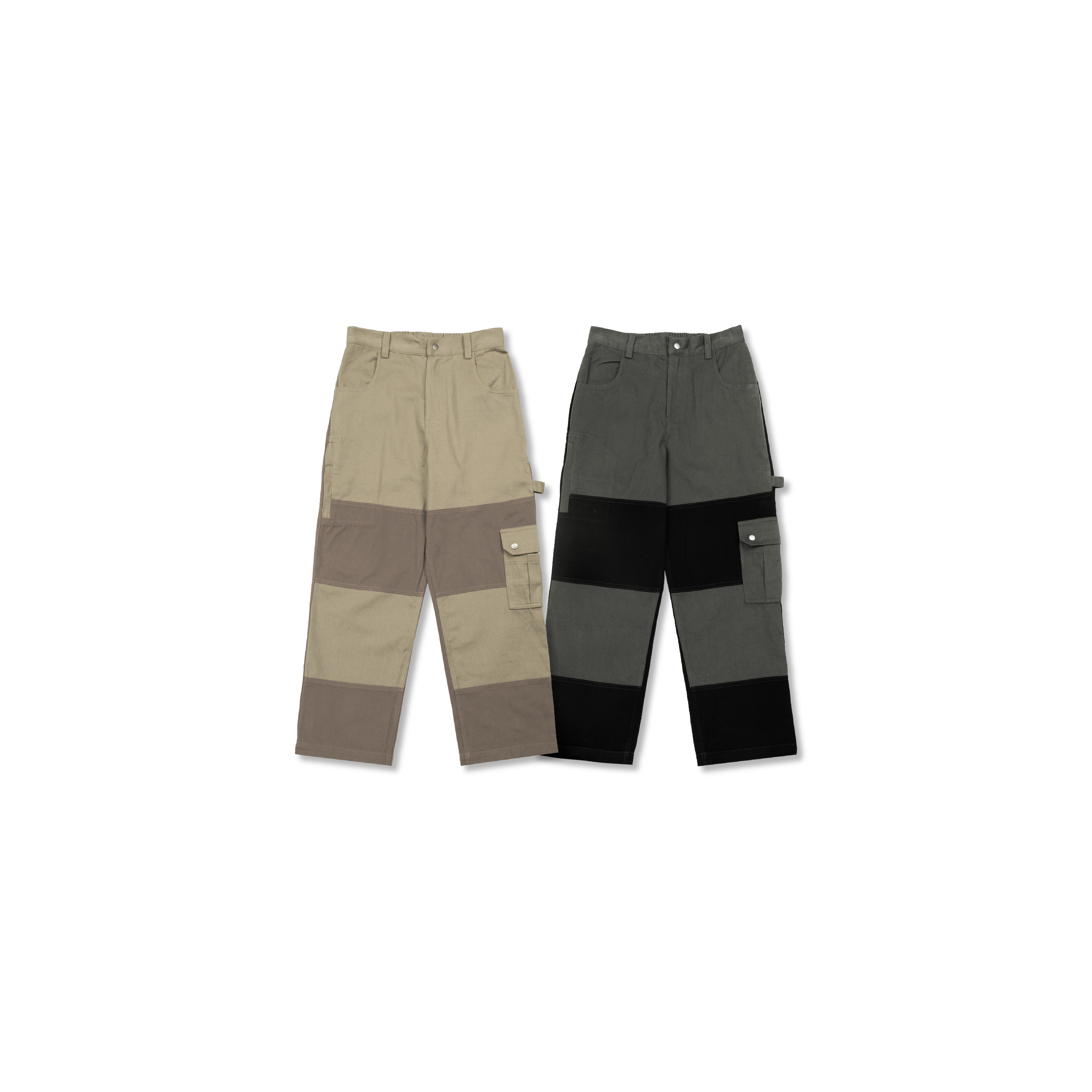 SIMON MADE BW-2323 荒野槍客 復古 做舊 拚接 工作褲