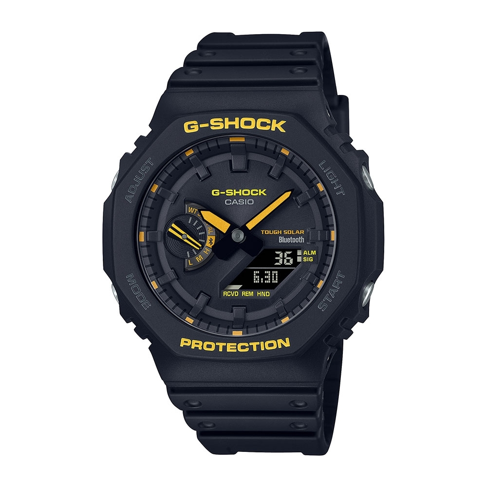 CASIO卡西歐G-SHOCK 潮流警戒太陽能藍牙八角雙顯電子錶（GA-B2100CY-1A