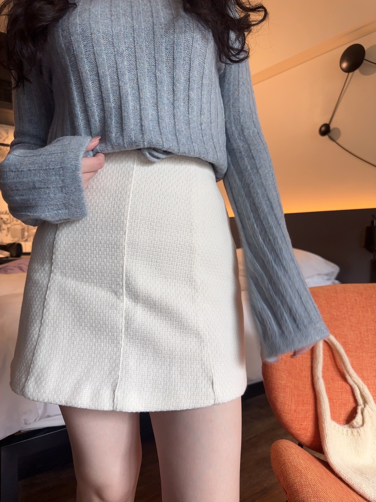 暗格紋短裙(現貨)