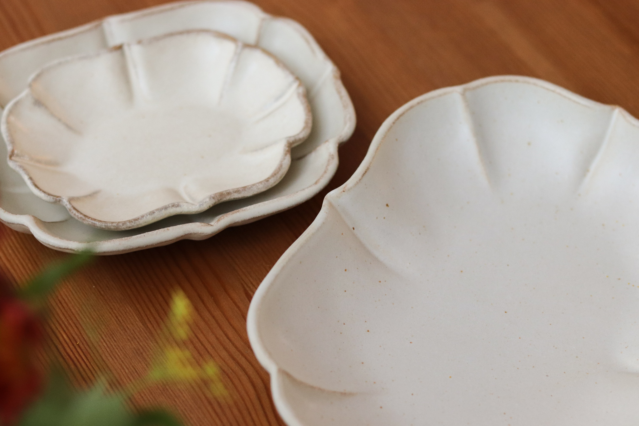 Mashiko Yaki 益子燒 若林健吾 Lotus 花邊 方盤