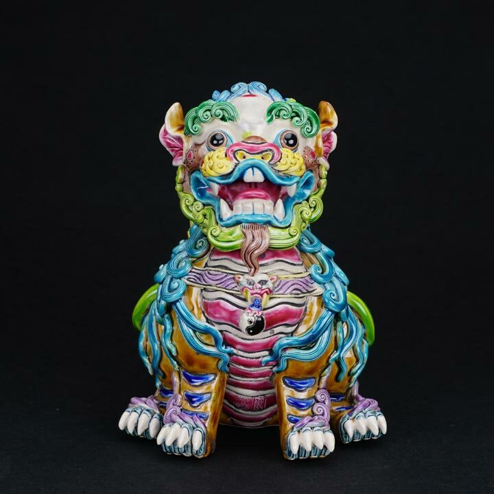 台灣國寶交趾陶｜居家開運 中福獅