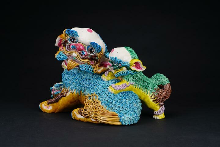 台灣國寶交趾陶｜ 居家開運 福貴獅