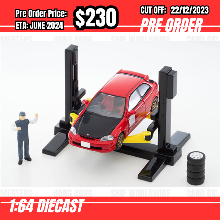 PO-$230 * Tomytec * 1:64 TOMICARAMA VINTAGE 06b Car Lift CIVIC TYPE R Custom Spec. [OD15/12]