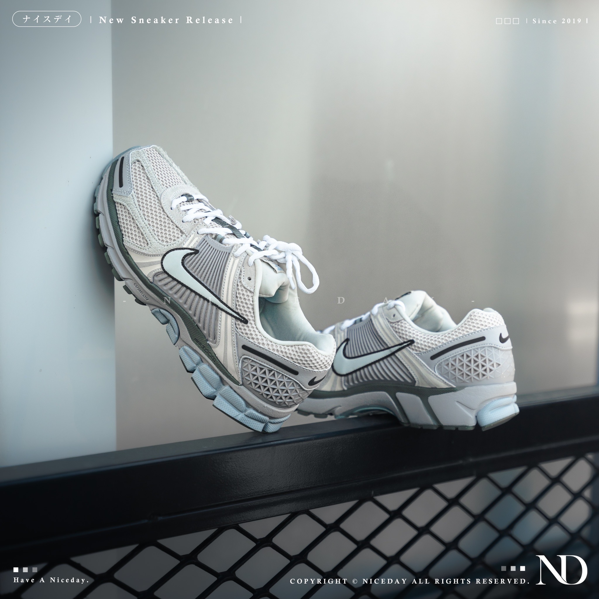 NICEDAY 現貨 Nike Zoom Vomero 5 燕麥灰藍 反光 北卡藍 水藍 復古慢跑鞋 FZ3653-104