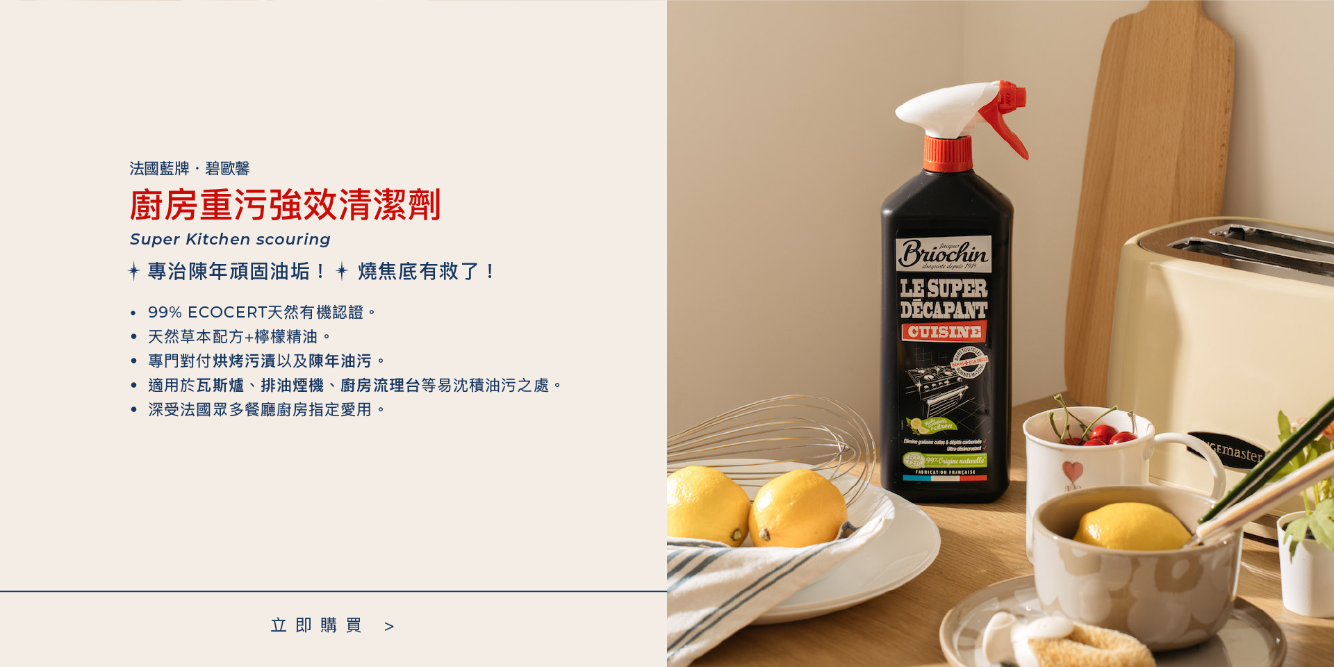 Jacques Briochin 廚房重污強效清潔劑1L