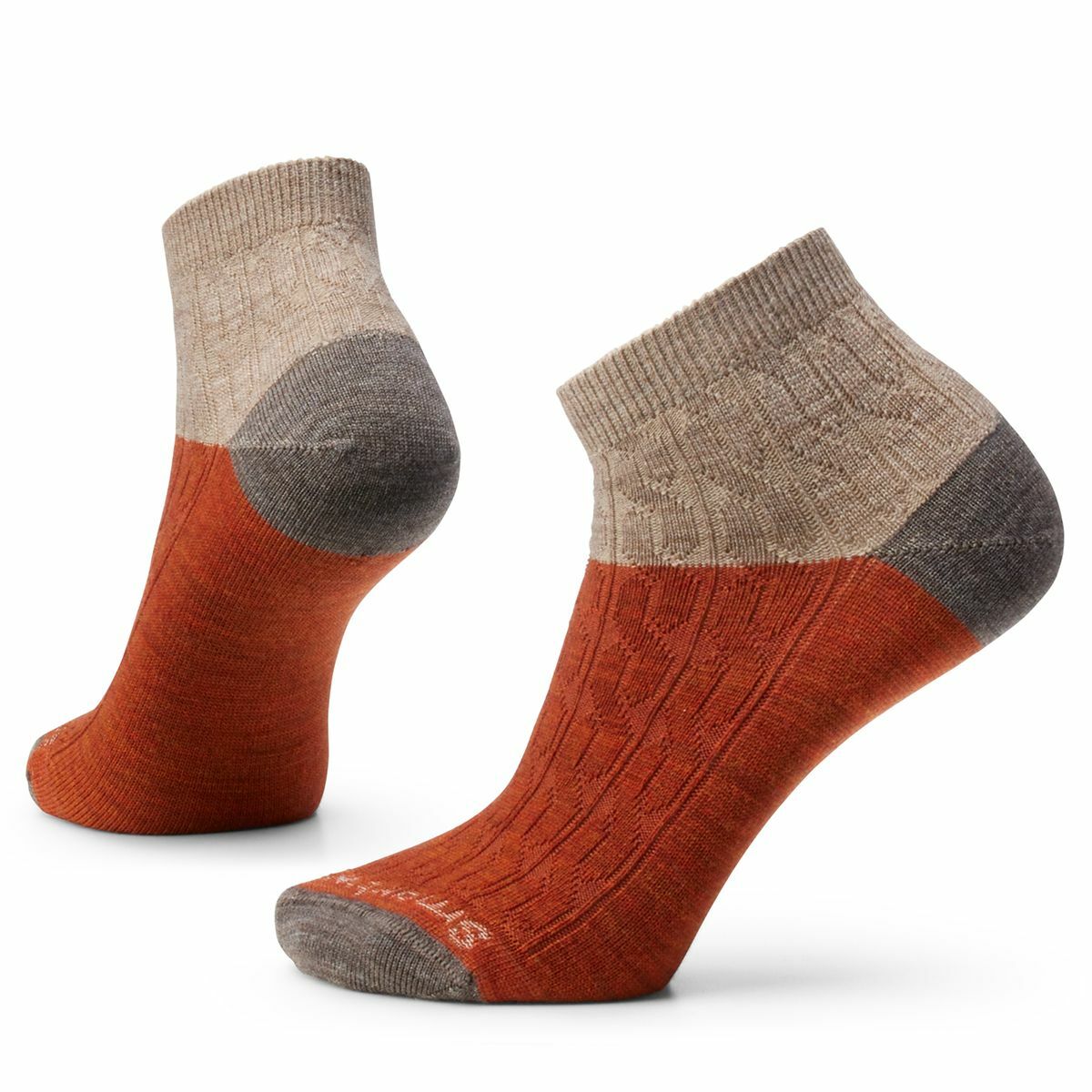 【Smartwool】日著低筒襪-纜繩紋-暗橙、紫色 / SW001829