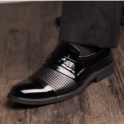 Leather shoes (breathable style)