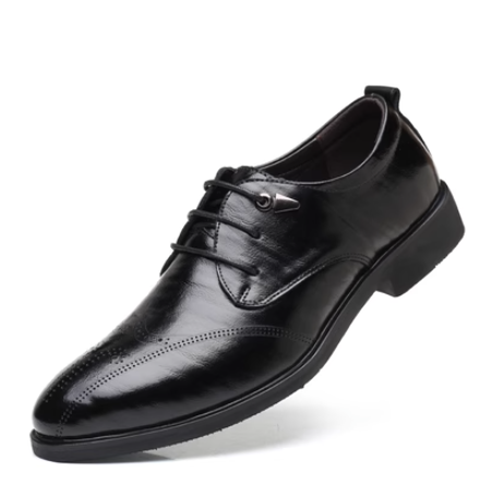 Casual leather shoes (wjl-s-8-c two-layer cowhide lace-up)