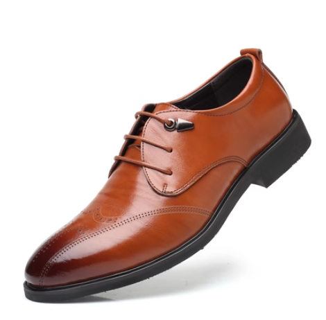 Casual leather shoes (wjl-s-8-c two-layer cowhide lace-up)