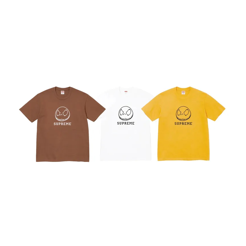 -(B3c03)-SUPREME SKELETON TEE 鬼臉塗鴉T-FW23T5