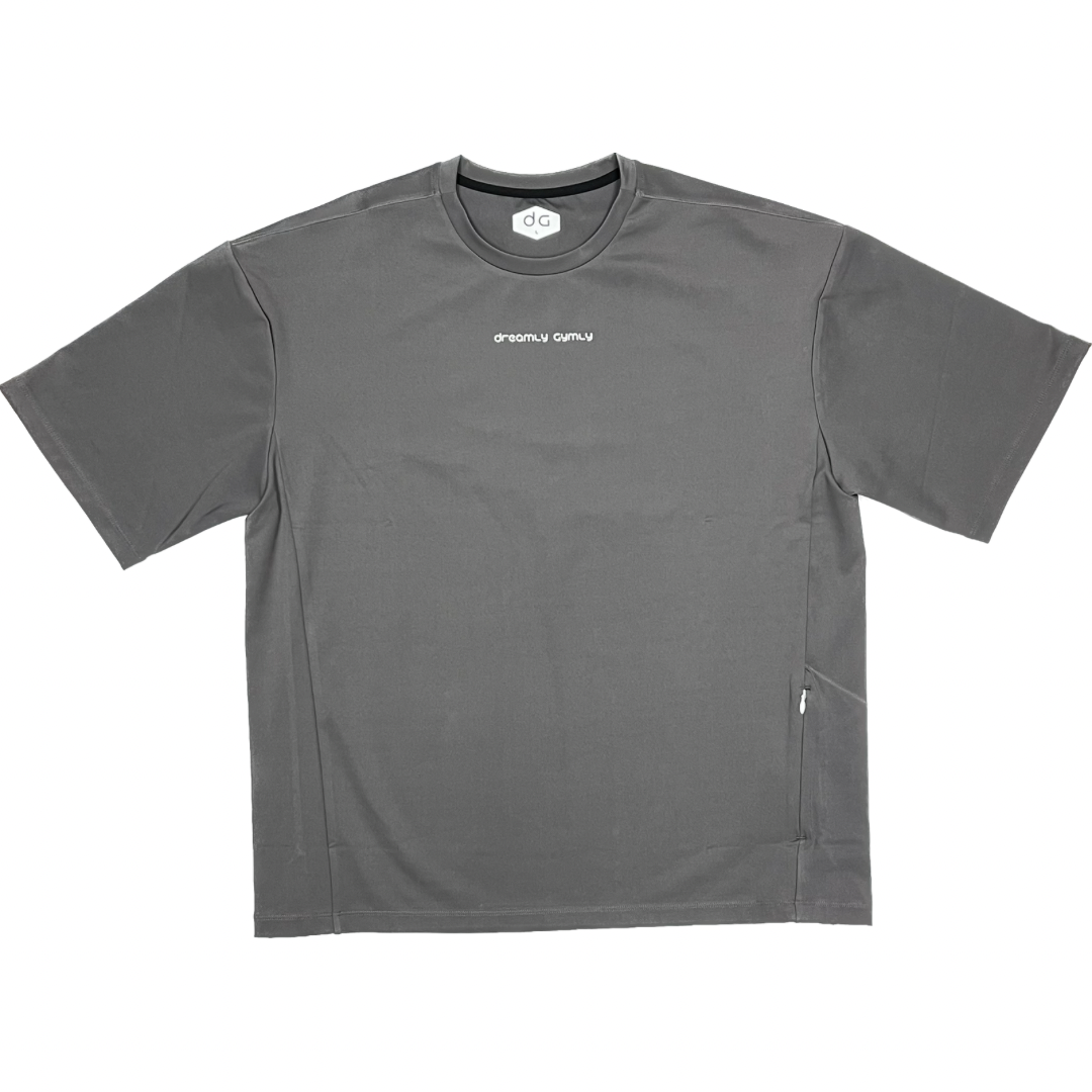 機能側內袋Oversize Tee(灰褐色)