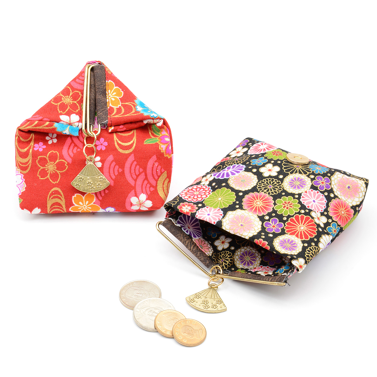 【扇形】三角零錢包口金(有3色)/個