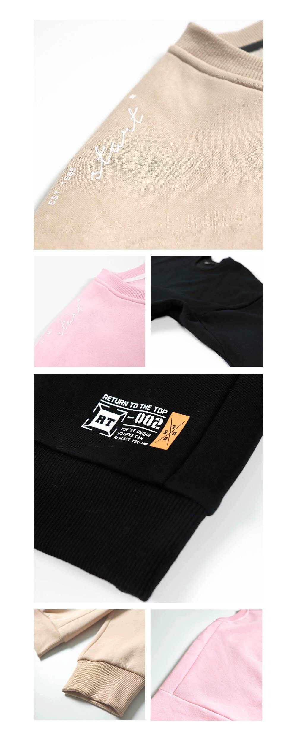 RETOP 質感剪裁落肩大學T 粉紅