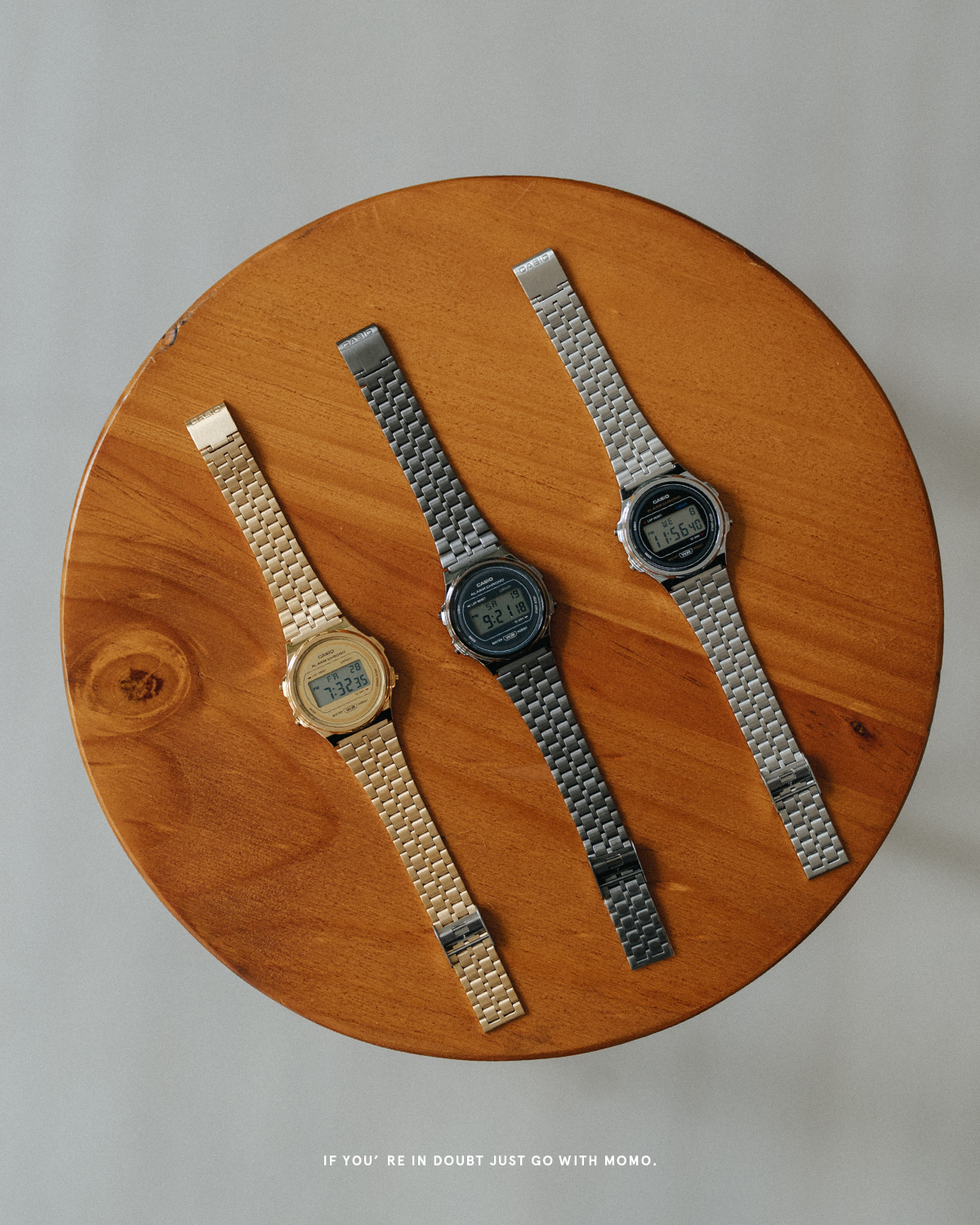 CASIO 復古圓形金屬電子錶 3款 A171WE