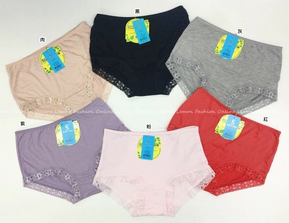 韓國超舒服高質彈性靚棉LACE內褲-6色3碼 #AS622