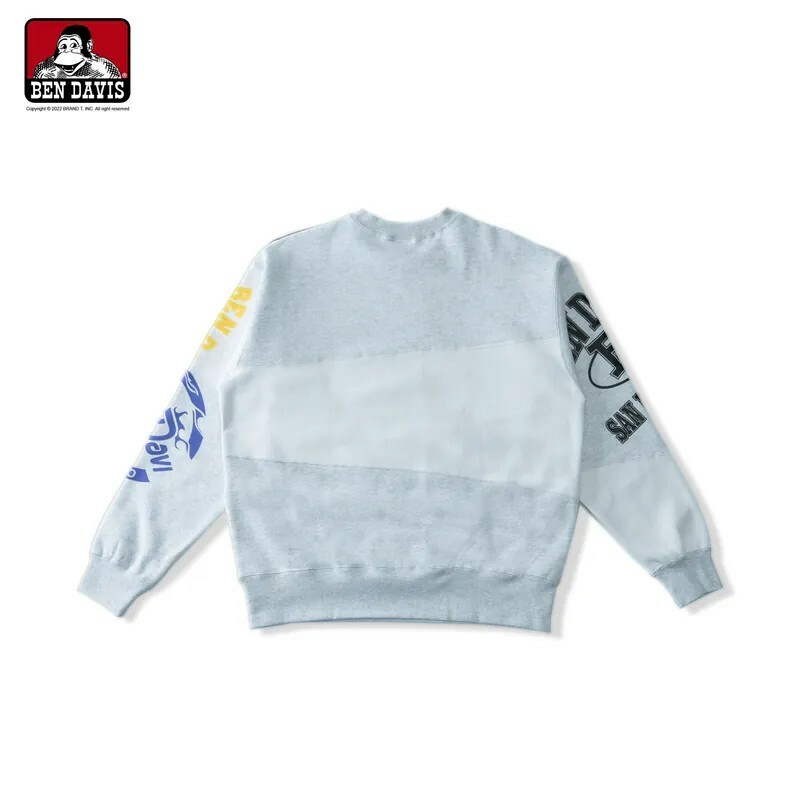 【 BEN DAVIS | FRANKEN CREW SWEAT 不規則拼接撞色大學TEE】