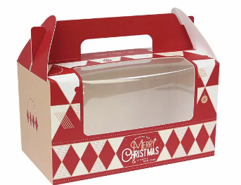 [ 包裝材料 ] 6K 鏤空手提盒-懷舊聖誕派對