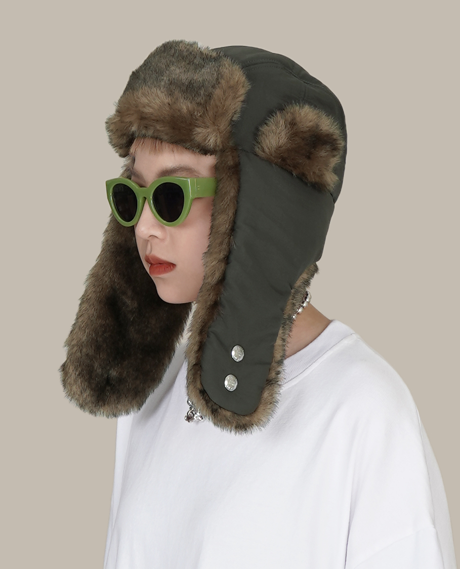 UNIVERSAL OVERALL PILOT CAP - 23FW 毛絨飛行帽