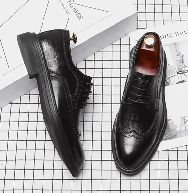 Leather shoes-hq219-3-A super fiber leather