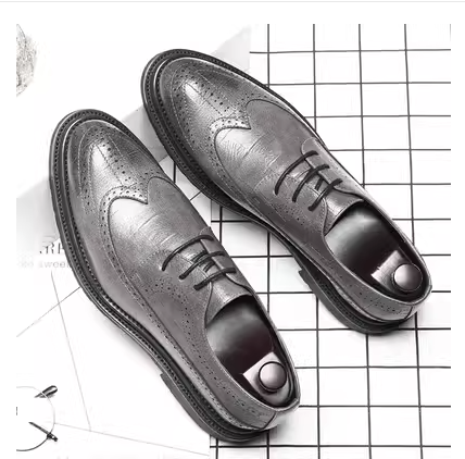 Leather shoes-hq219-3-B super fiber leather