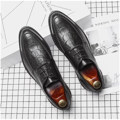 Leather shoes-hq219-3-F super fiber leather