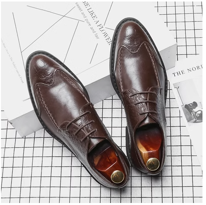Leather shoes-hq219-3-E super fiber leather