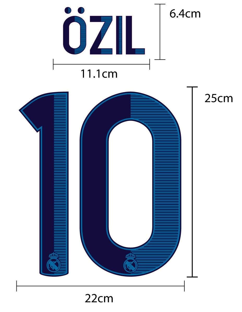 2012 Real Madrid Home Official Nameset 10 OZIL