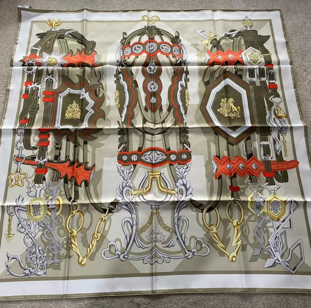 Hermes 90x90 brides & Destin  -M