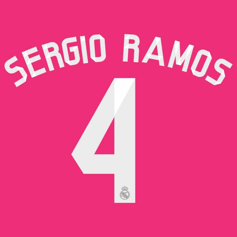 2014 Real Madrid Away Official Nameset 4 SERGIO RAMOS