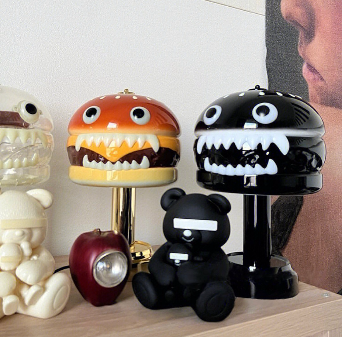 UNDERCOVER X Medicom Toy HAMBURGER LAMP 漢堡燈原色黑色透明色