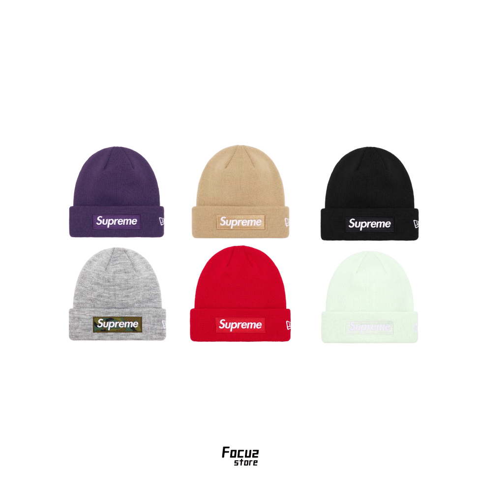 【Focus Store】預購 Supreme FW23 Week16 x New Era Box Logo Beanie 毛帽 六色