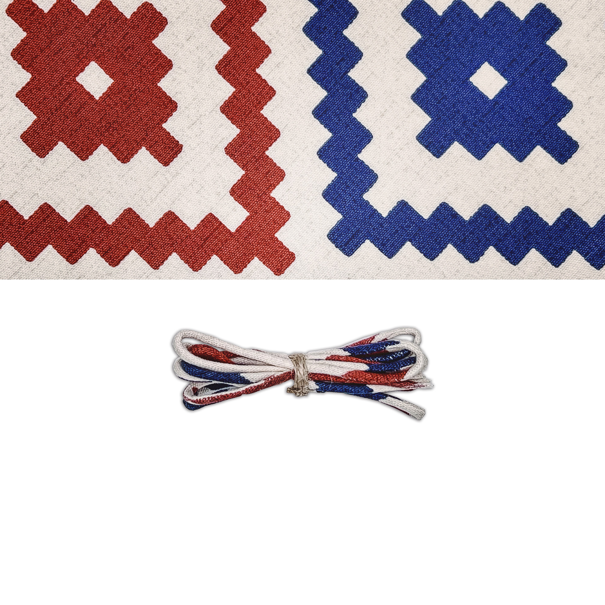 Yves 古布繩 - 紅藍瓦布圖騰