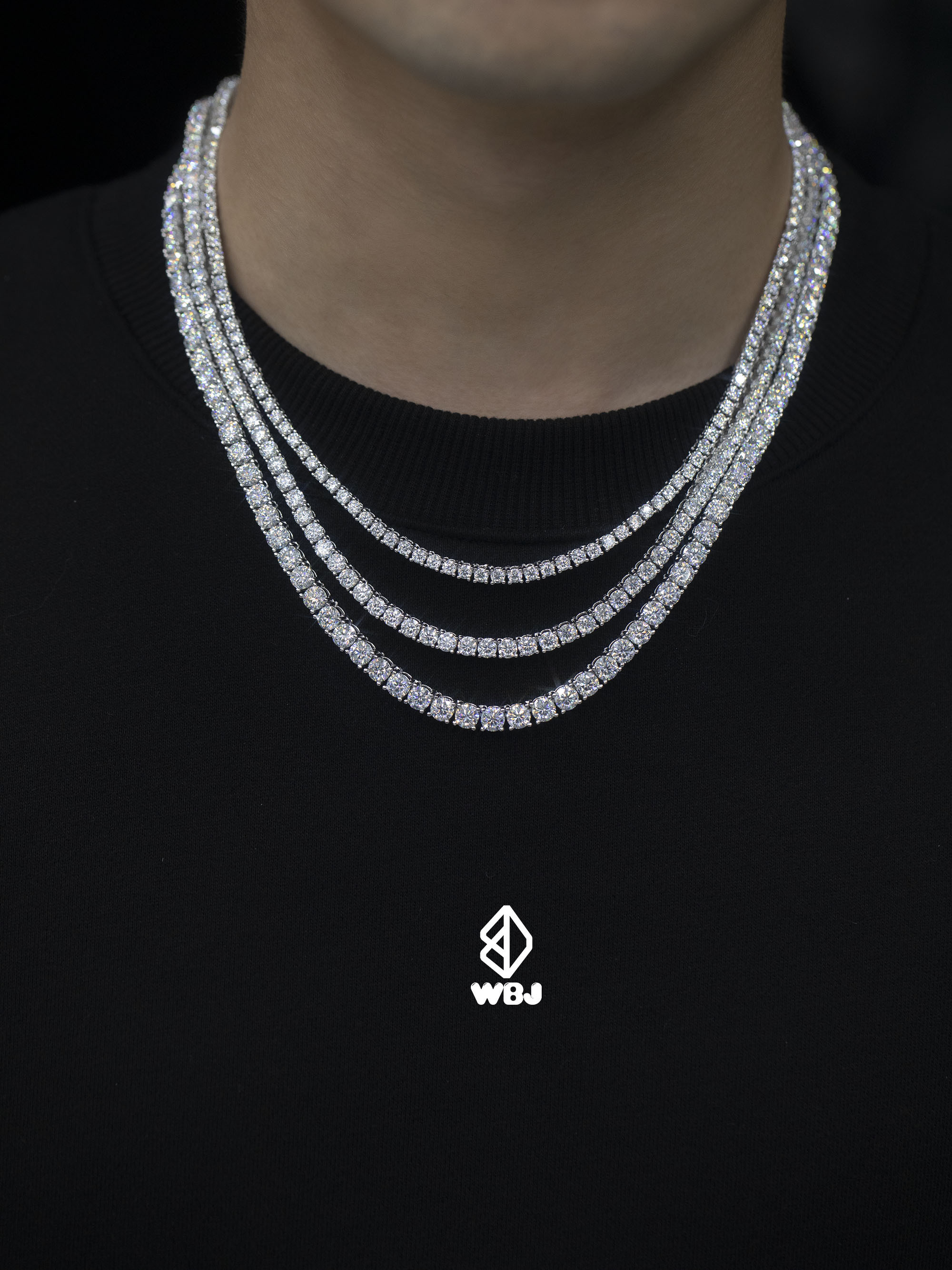 莫桑鑽｜網球項鍊3/4/5mm