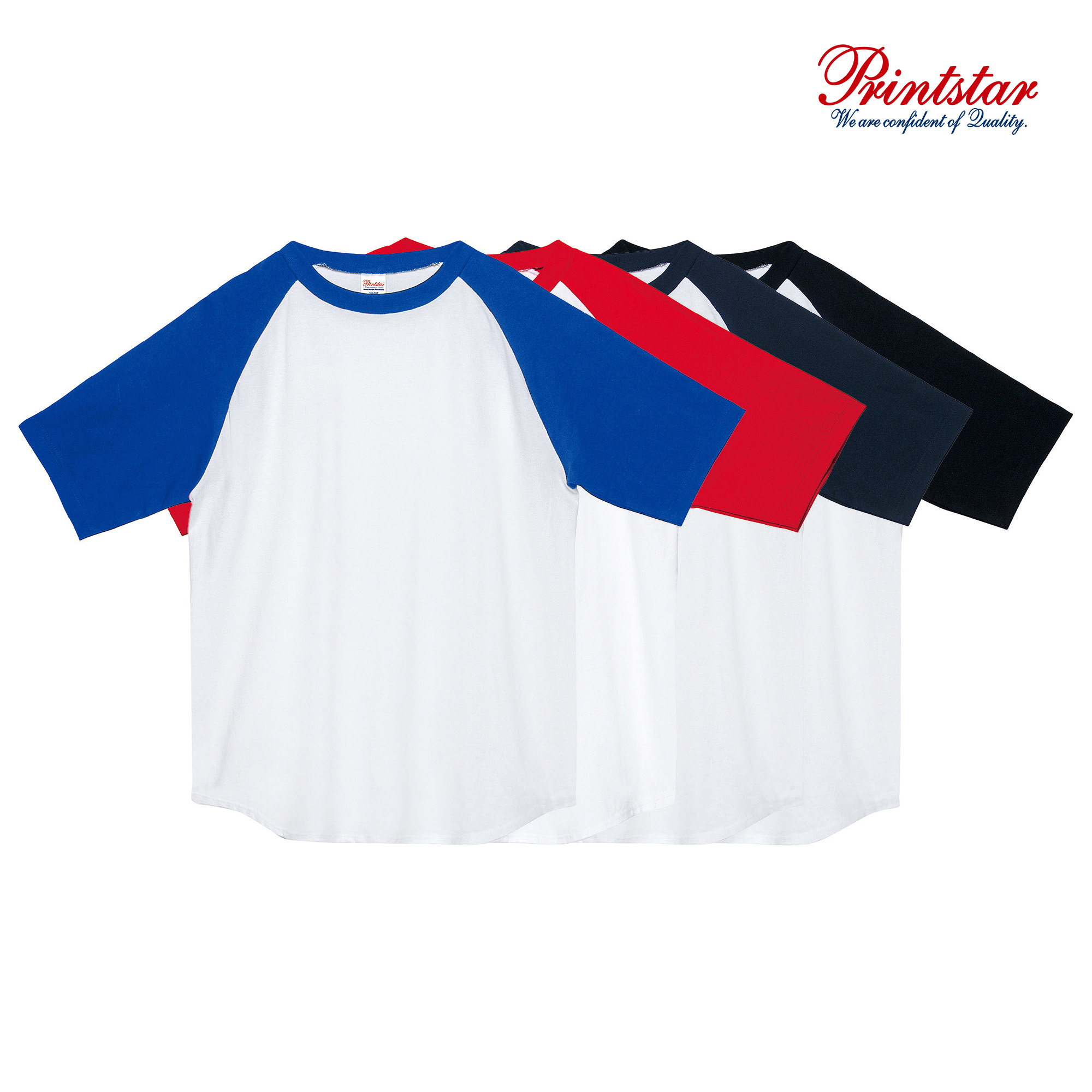 日本 Printstar 5.6oz 106 全棉圓領棒球Ｔ恤