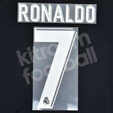 2017 Real Madrid Away Official Nameset  7 RONALDO