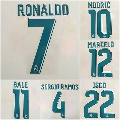 2017 Real Madrid Home Official Nameset  10 MODRIC