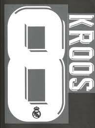2017 Real Madrid Away Official Nameset  8 KROOS