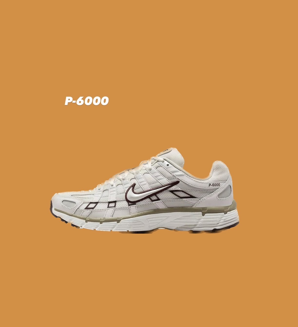 NIKE P-6000 海鹽骨白 培茶烏龍