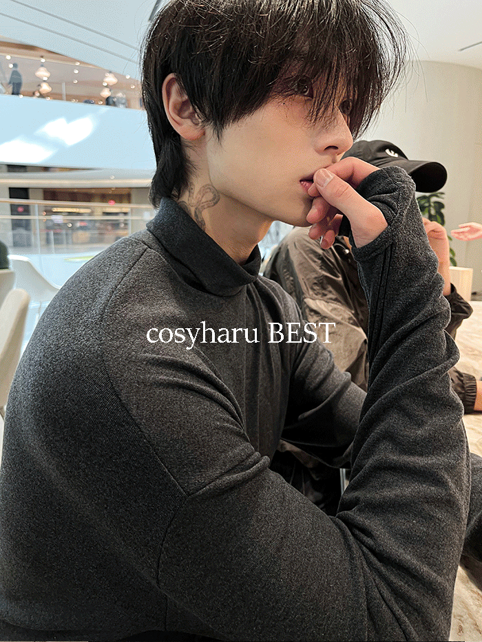 Span純色保暖高領忍者袖上衣