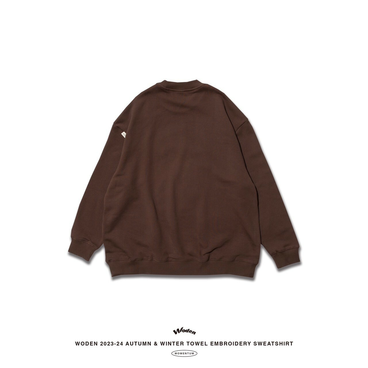 WODEN 2023-24 Autumn & Winter Momentum 029 Towel Embroidery Sweatshirt 咖啡色款