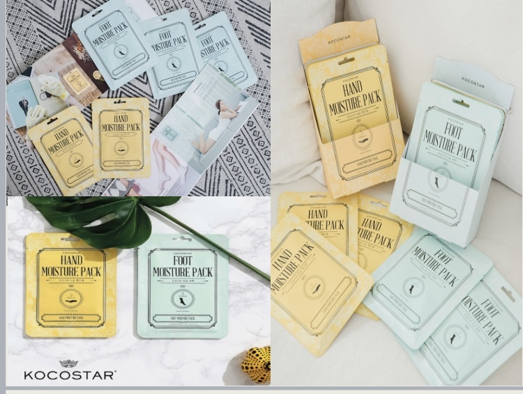 UA08 韓國🇰🇷製造(可可星）保濕手/足膜(一盒十片)  /去角質腳膜 (一盒5片)